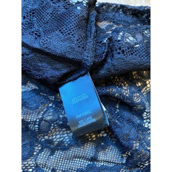 Torrid Babydoll Black Lace Long Sleeve Stretch‎ Top Womens Size 2 - Picture 5 of 8